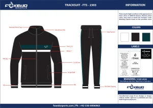 Black Green White Tracksuit FTS-2303