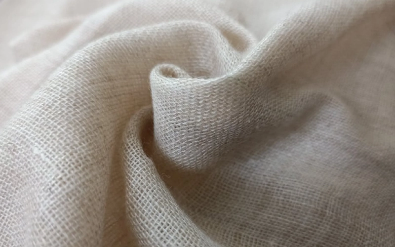 white color Bamboo Fabric