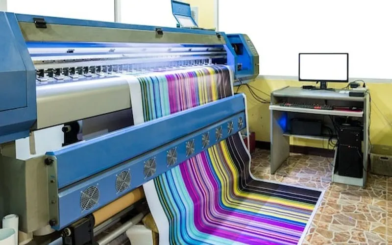 A high-resolution image of reflection printing, creating mirrored, reflective designs on fabric or merchandise, commonly used for safety or fashion-oriented products.