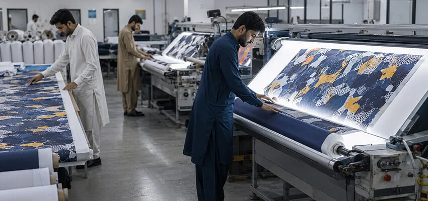 Fabric inspection process for quality control in sportswear manufacturing