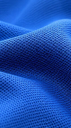 blue Polyester Piqué fabric